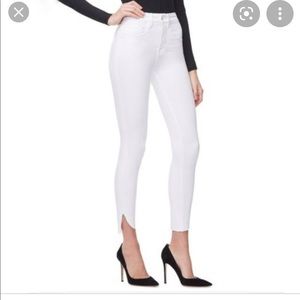 Good American white good legs crop jeans